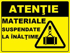 Placuta pentru materiale suspendate la inaltime